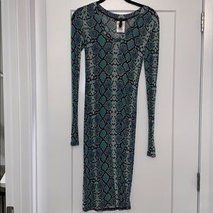Sleek python BCBG dress